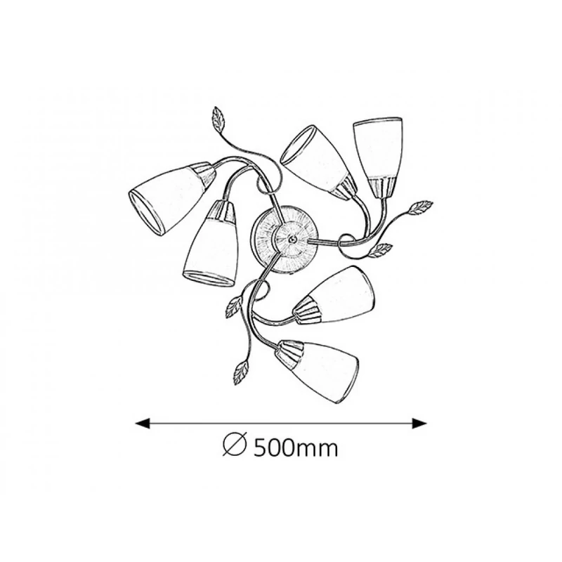 Rábalux Dreambells 6146 mennyezeti lámpa bronz fém E14 6x MAX 40 E14 IP20