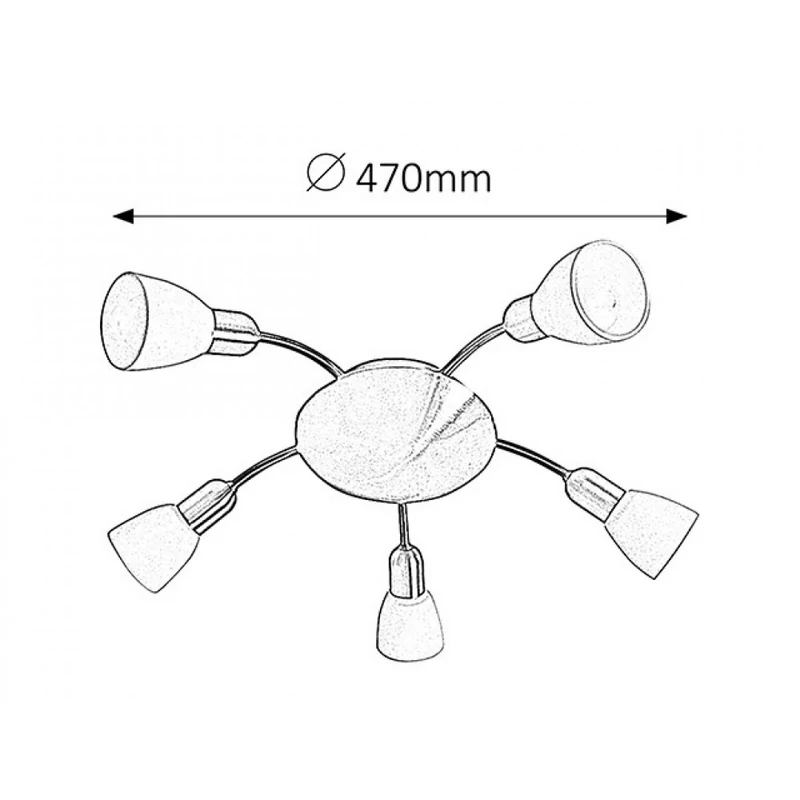 Rábalux Soma 6310 mennyezeti lámpa bronz fém E14 5x MAX 40 E14 IP20