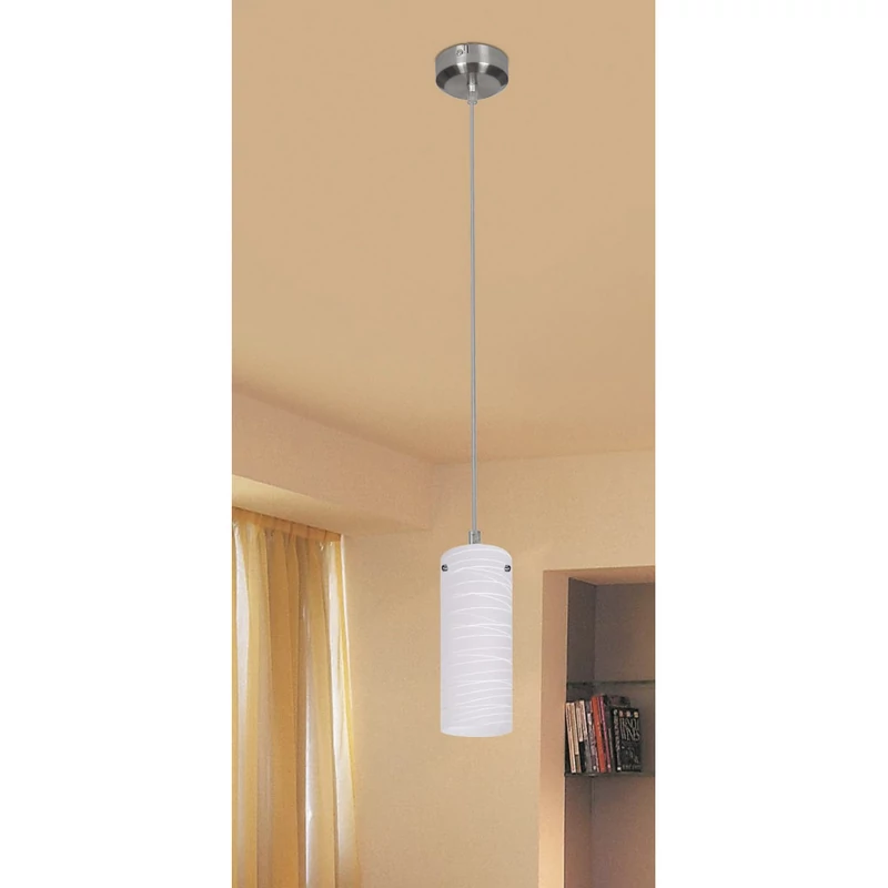 Rábalux Aurel 6337 egyágú függeszték szatin króm fém E27 1x MAX 60 E27 1 db IP20