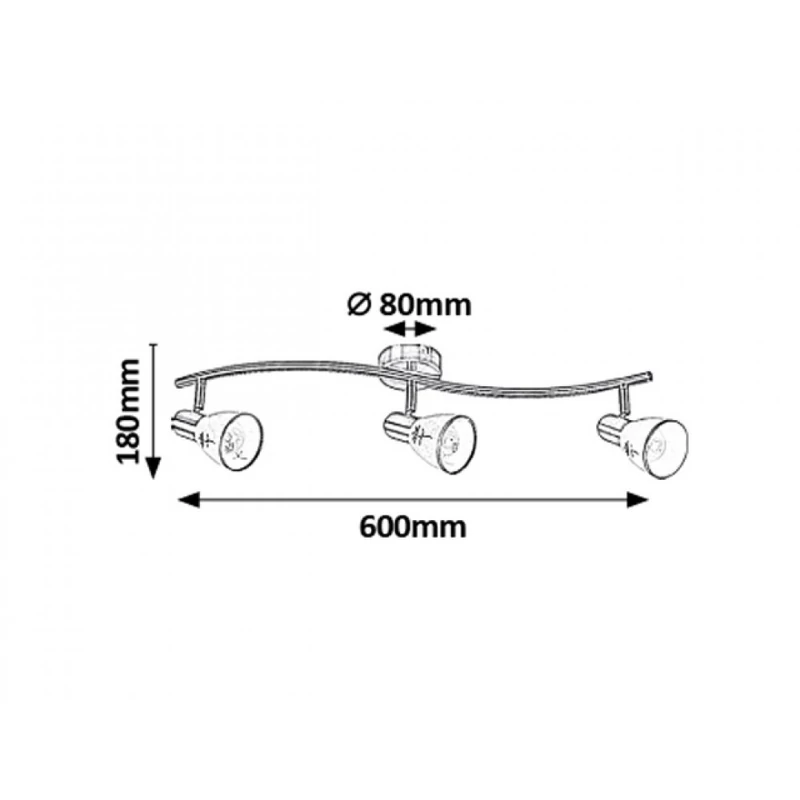 Rábalux Art flower 6358 mennyezeti lámpa bronz fém E14 3x MAX 40 E14 3 db IP20