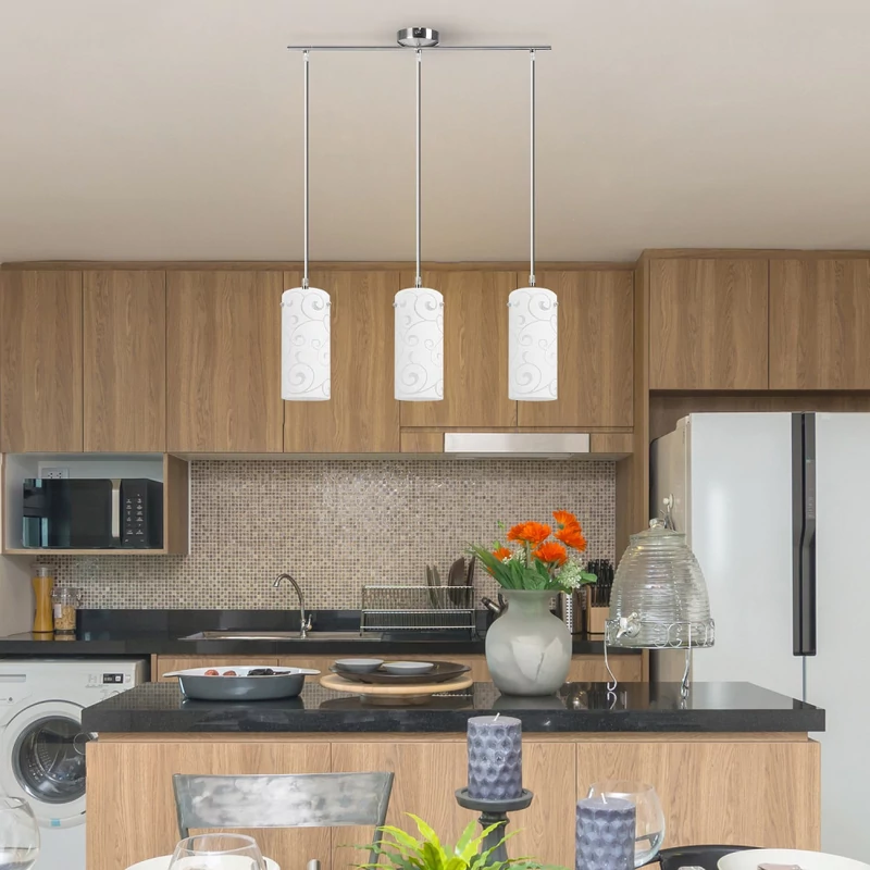 Rábalux Harmony Lux 6392 étkező lámpa szatin króm fém E27 3x MAX 60 E27 3 db IP20