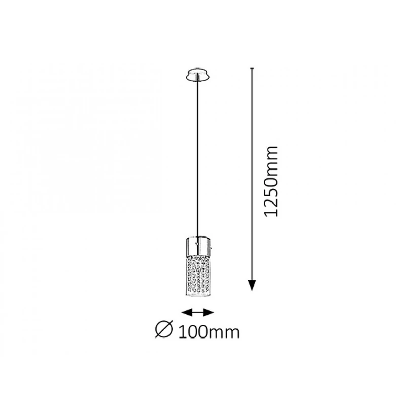 Rábalux Waterfall 6446 egyágú függeszték króm fém E14 1x MAX 40 E14 1 db IP20