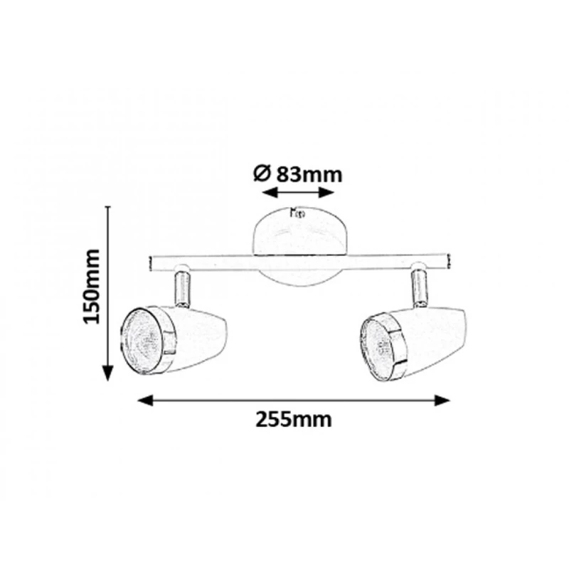 Rábalux Karen 6513 mennyezeti spot lámpa antracit fém/ műanyag LED 2x 4 560 lm 3000 K IP20 A+