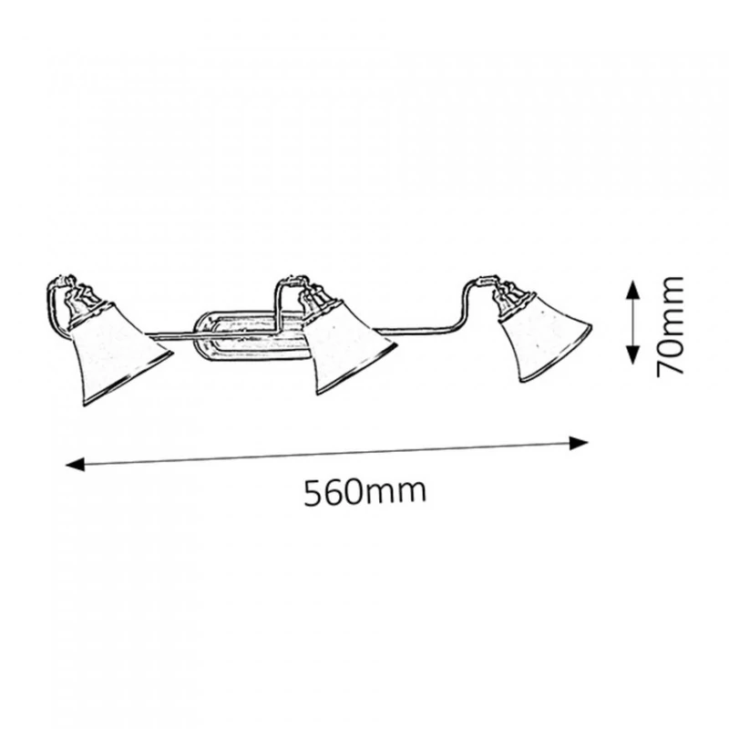 Rábalux Grando 6547 falikar bronz fém E14 R50 3x MAX 40 E14 IP20
