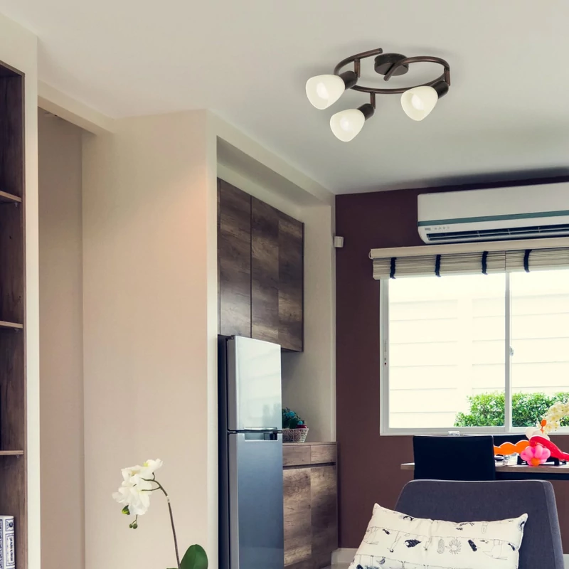 Rábalux Soma 6593 mennyezeti lámpa antik barna fém E14 3x MAX 40 E14 3 db IP20