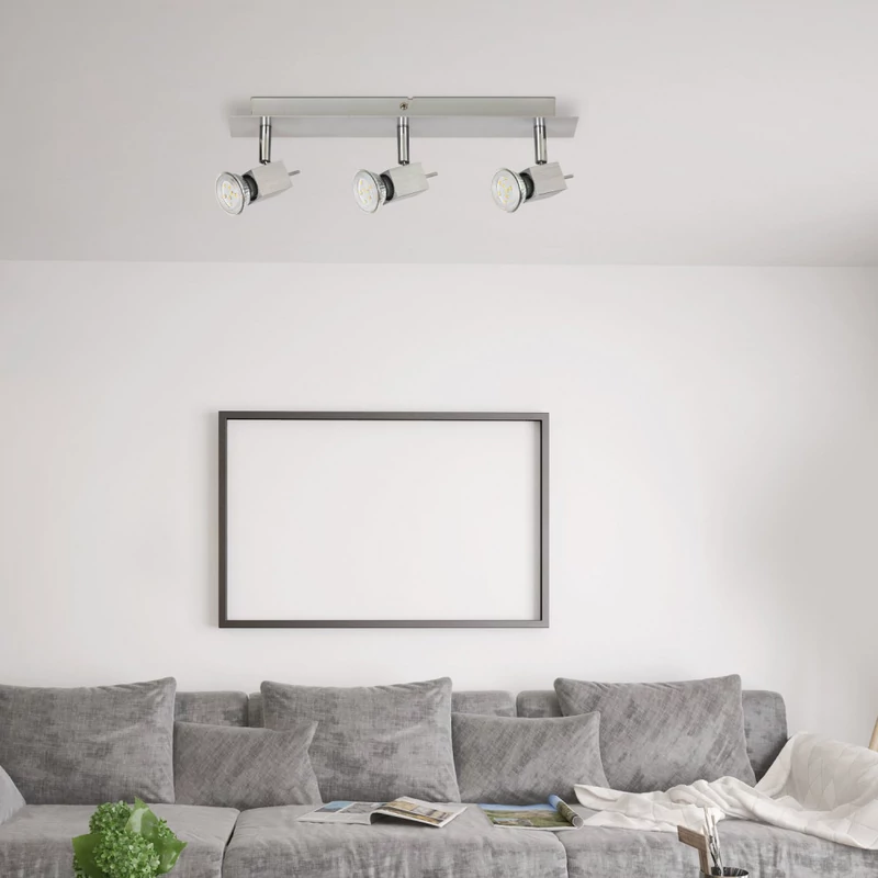 Rábalux Agata 6759 mennyezeti spot lámpa súrolt alumínium fém GU10 3x MAX 50 GU10 1200 lm 3000 K IP20