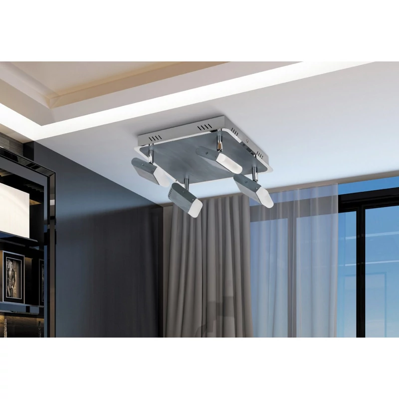 Rábalux Marcus 6820 mennyezeti lámpa szürke fém LED 4x 5 1280 lm IP20