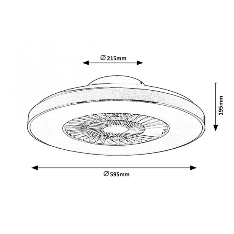 Rábalux Dalfon 6858 mennyezeti ventilátor ezüst fém LED 40 1700 lm 3000-6500 K IP20 G