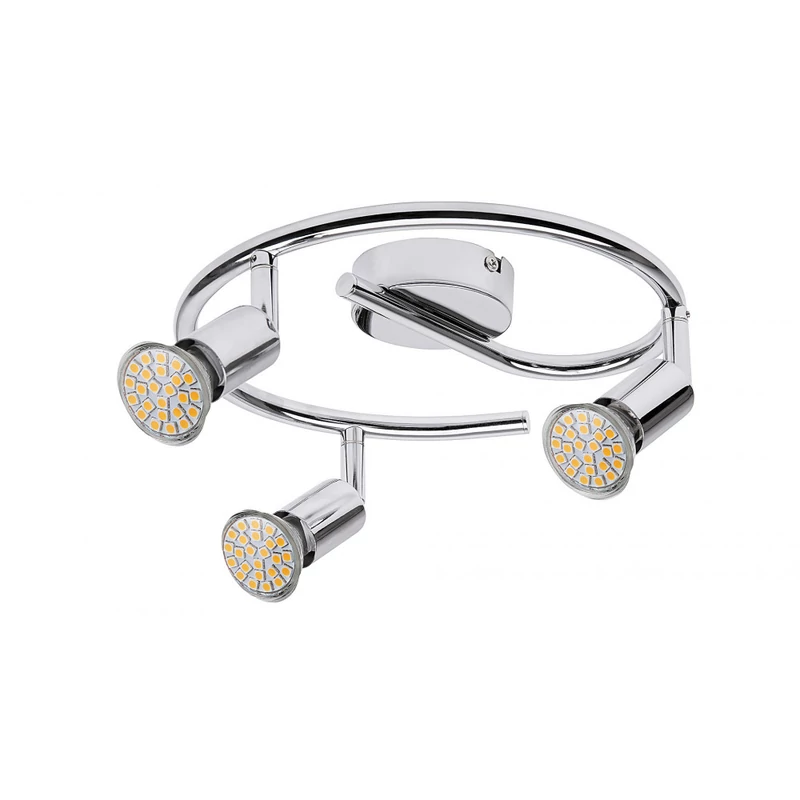 Rábalux Norton LED 6989 mennyezeti spot lámpa króm fém GU10 3x MAX 50 GU10 750 lm 3000 K IP20 F