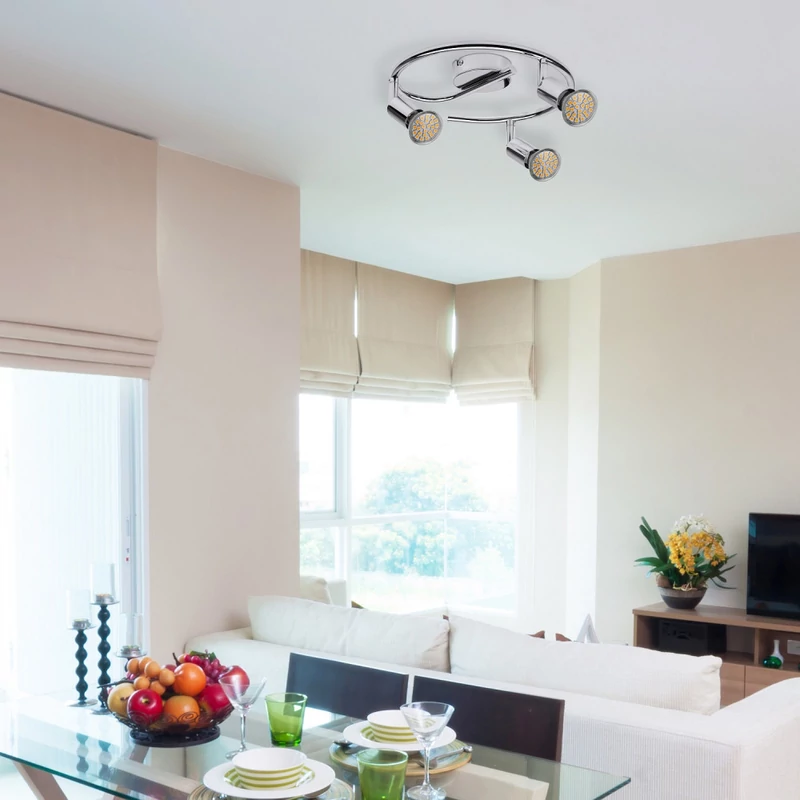 Rábalux Norton LED 6989 mennyezeti spot lámpa króm fém GU10 3x MAX 50 GU10 750 lm 3000 K IP20 F