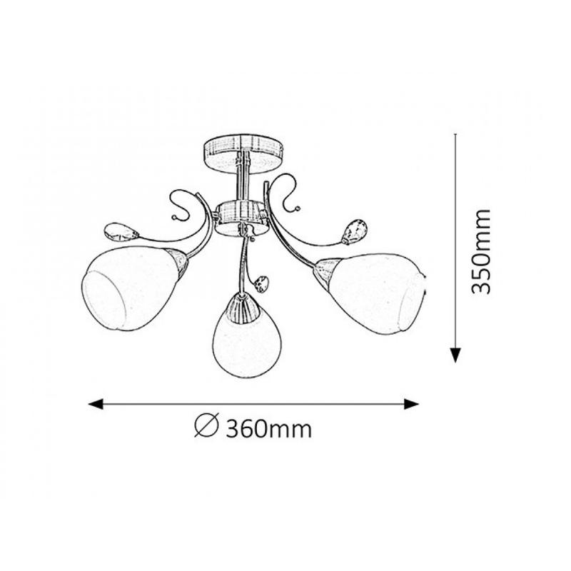 Rábalux Susan 7043 mennyezeti lámpa bronz fém E27 3x MAX 60 E27 IP20