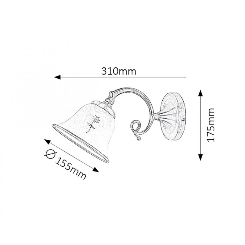 Rábalux Art flower 7171 falikar fehér alabástrom üveg fém E14 1x MAX 40 E14 1 db IP20
