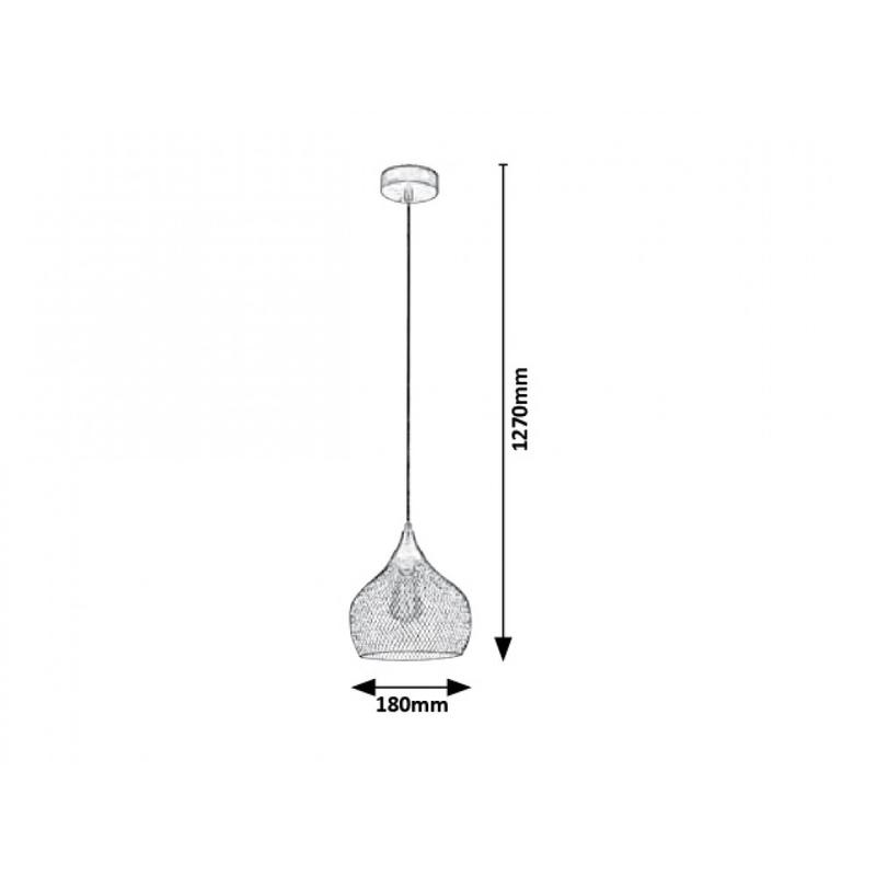 Rábalux Ronan 7602 egyágú függeszték fehér fém E14 1x MAX 40 E14 1 db IP20