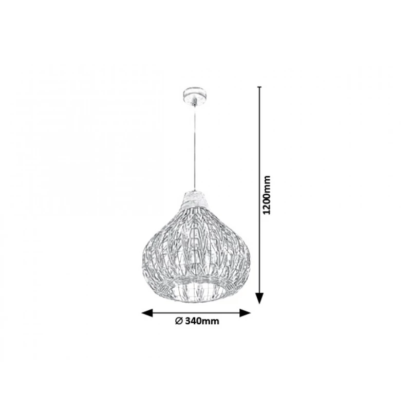 Rábalux Zahara 7604 egyágú függeszték natúr fém E27 1x MAX 40 E27 1 db IP20