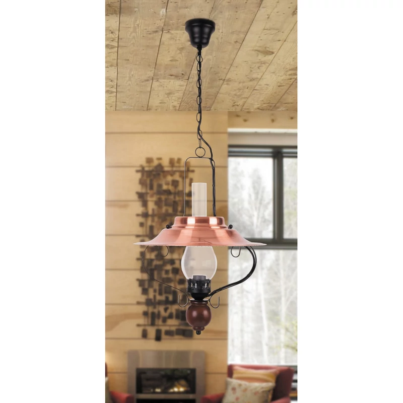 Rábalux Enna 7869 egyágú függeszték fekete fém/ fa E14 1x MAX 40 E14 1 db IP20