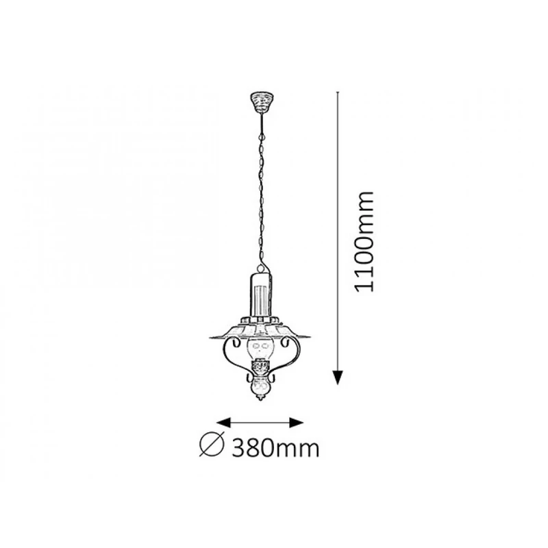 Rábalux Enna 7870 egyágú függeszték fekete fém/ fa E27 1x MAX 60 E27 IP20