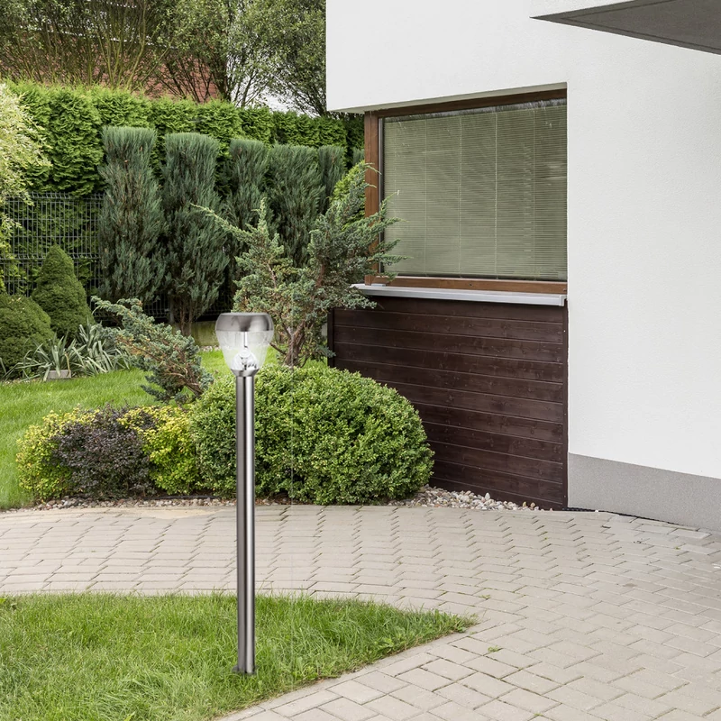 Rábalux Amalfi 7921 kültéri állólámpa szatin króm rozsdamentes acél LED 8 760 lm IP44 A+