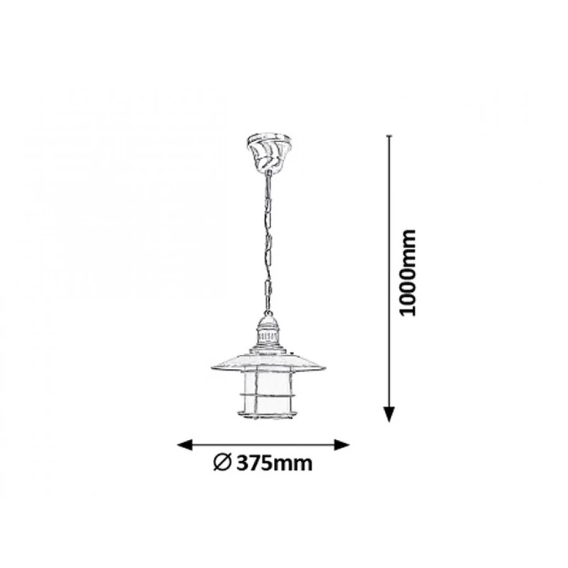 Rábalux Sudan 7993 egyágú függeszték bronz fém E27 1x MAX 60 E27 1 db IP20