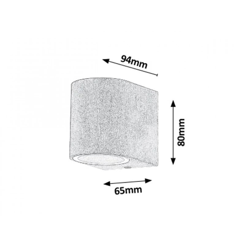 Rábalux Chile 8018 kültéri fali lámpa antik barna fém GU10 1x MAX 35 GU10 1 db IP44