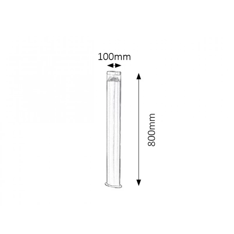 Rábalux Detroit 8144 kültéri led állólámpa szatin króm rozsdamentes acél LED 6 450 lm 4000 K IP44 A+