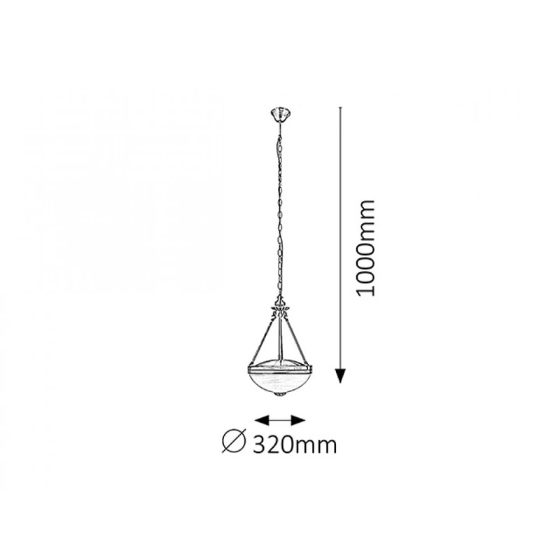 Rábalux Marlene 8547 egyágú függeszték bronz fém E27 2x MAX 60 E27 2 db IP20