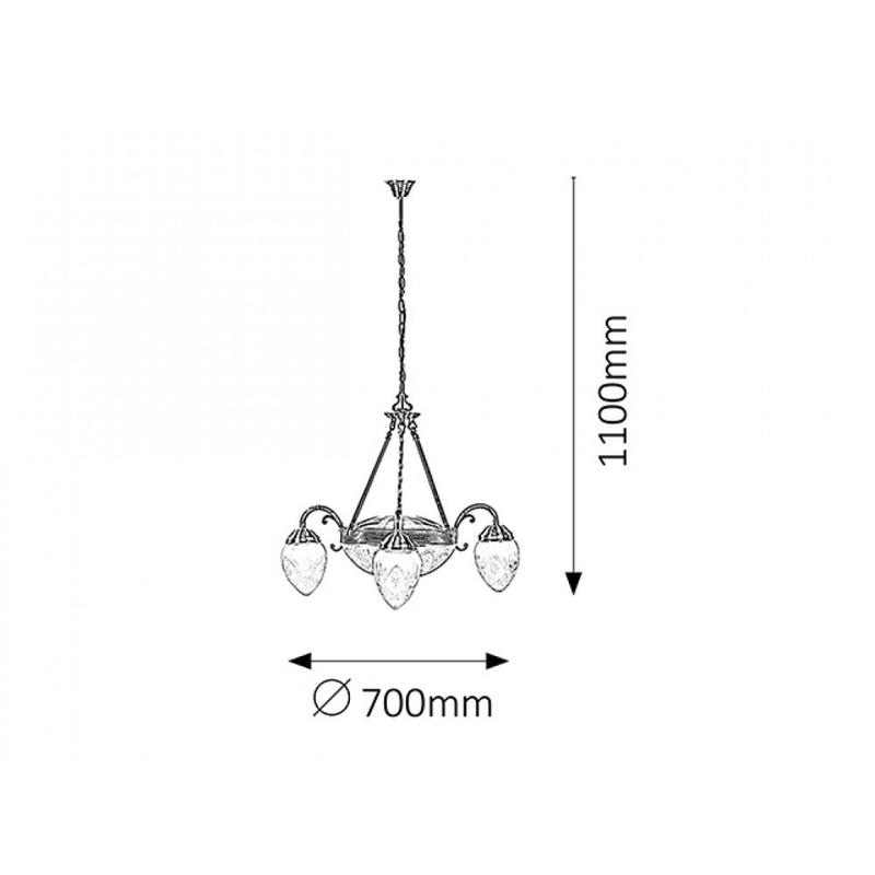 Rábalux Annabella 8633 bronz csillár bronz fém E14 3x MAX 40 + E27 2x MAX 60 2xE14 + 3xE27 5 db IP20