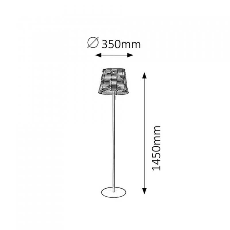 Rábalux Knoxville 8650 kültéri állólámpa fekete fém 1 x E27 max. 18W E27 IP44