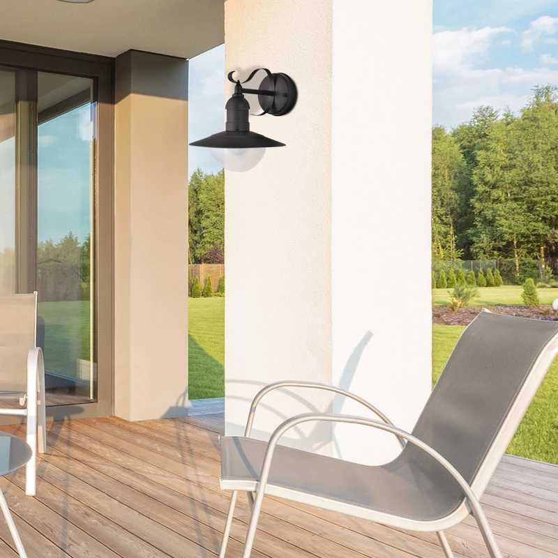Rábalux Oslo 8680 kültéri falikar fekete fém E27 1x MAX 60 E27 1 db IP44