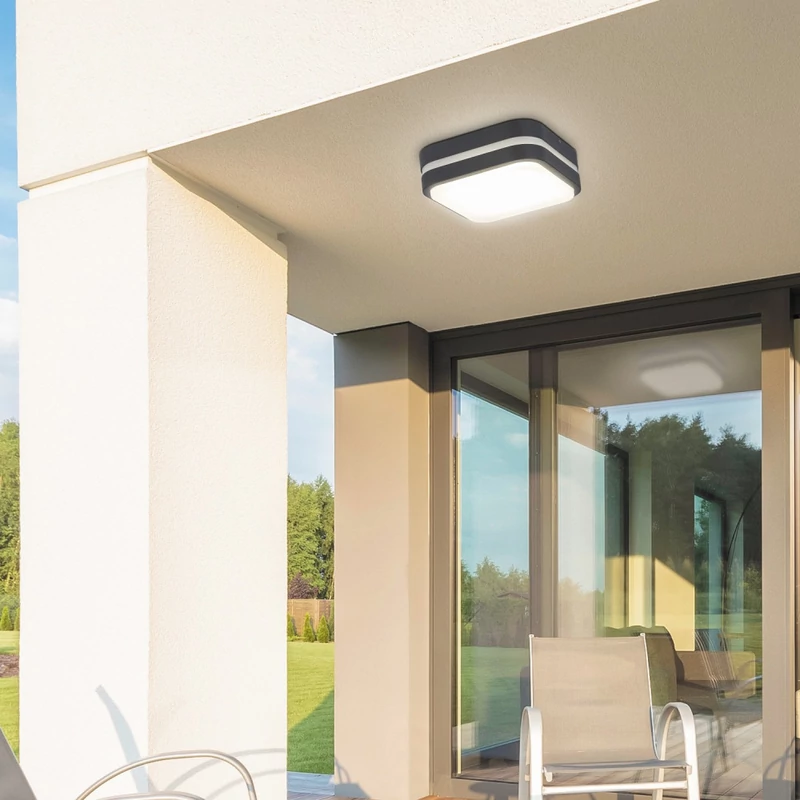 Rábalux Hamburg 8850 kültéri mennyezeti led lámpa antracit fém LED 12 900 lm 4000 K IP44 G