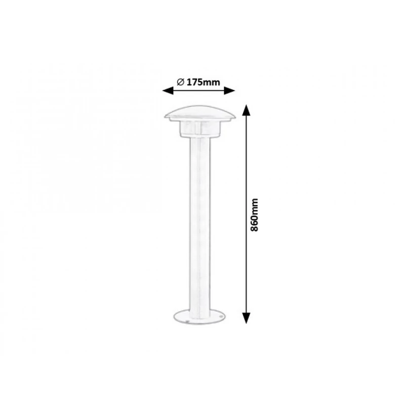 Rábalux Denmark 8978 kültéri led állólámpa szatin króm fém LED 9 1000 lm 4000 K IP44 A+