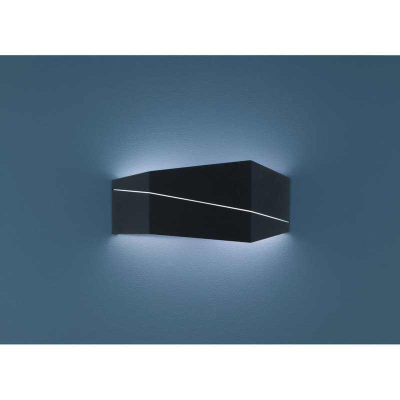 Trio ZORRO 223210232 fali lámpa matt fekete fém incl. 1 x SMD, 13W, 3000K, 1000Lm SMD 1000 lm IP20 A+