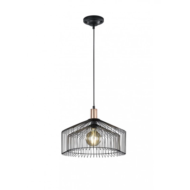 Trio TANJA 300700102 egyágú függeszték fekete fém excl. 1 x E27, max. 60W E27 IP20
