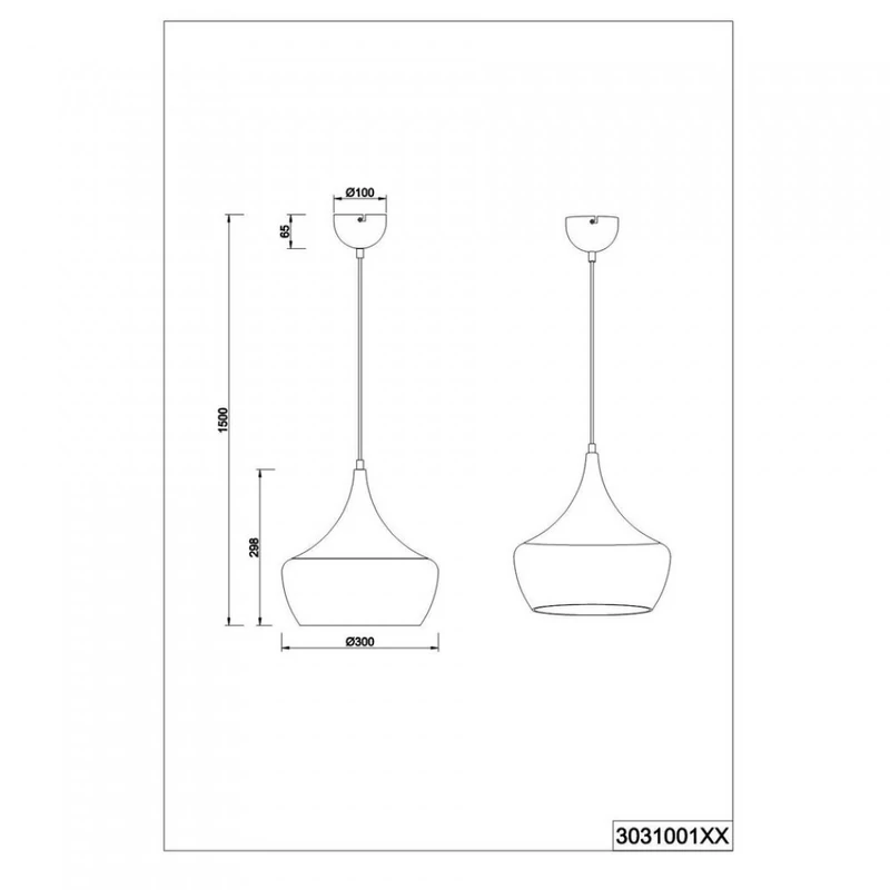 Trio TRUMPET 303100104 egyágú függeszték sárgaréz fém excl. 1 x E27, max. 60W E27 1 db IP20