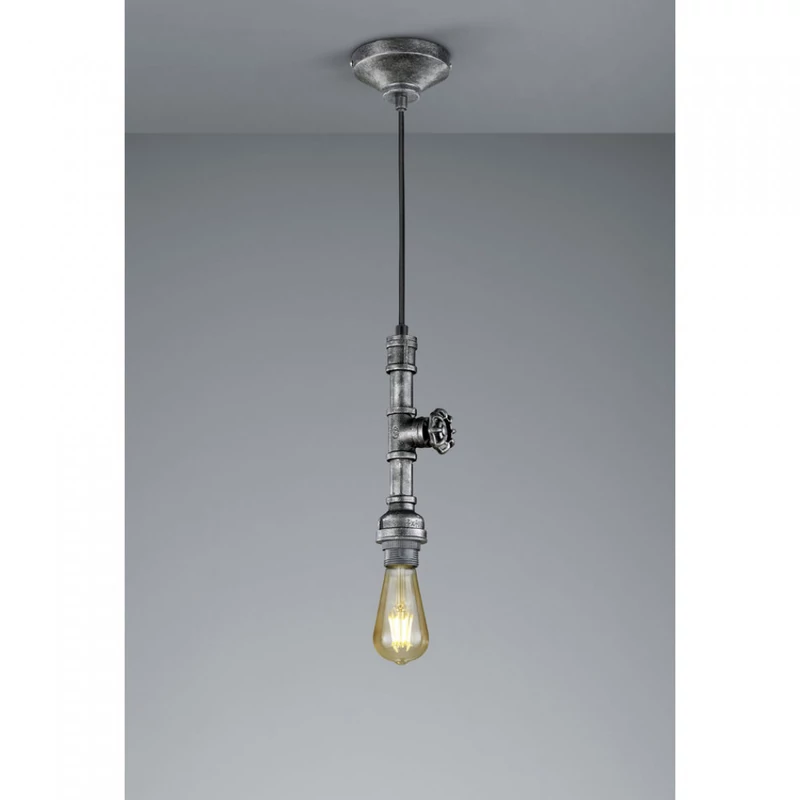 Trio GOTHAM 307000188 egyágú függeszték antik ezüst fém excl. 1 x E27, max. 60W E27 IP20