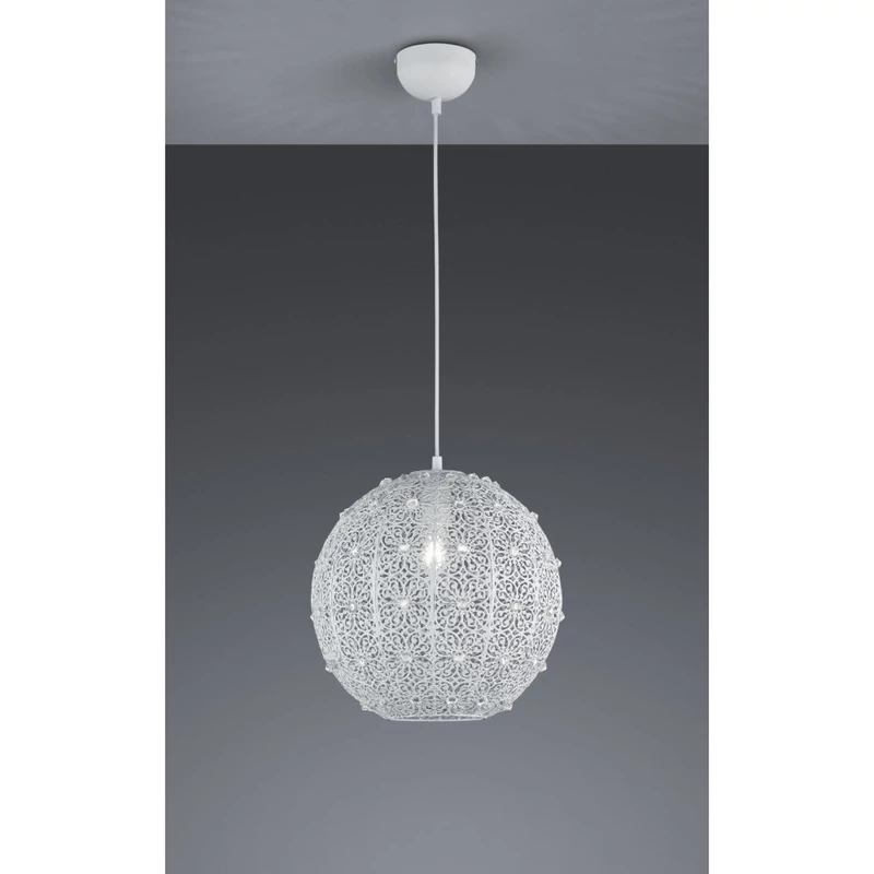 Trio BAJO 307290101 egyágú függeszték fehér fém excl. 1 x E27, max. 40W E14 IP20