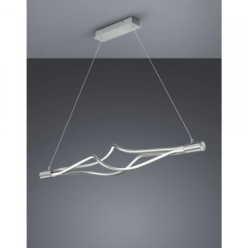 Trio LOOP 379890307 többágú függeszték matt nikkel fém incl. 3 x SMD, 9W, 3000 + 5000K, 850Lm 850 lm 3000 K IP20 A+