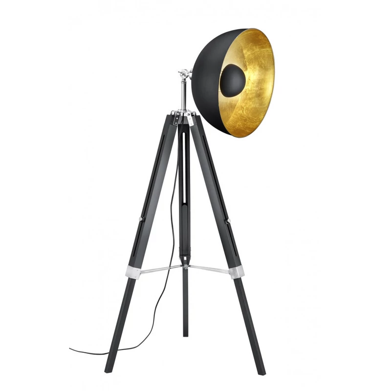 Trio LIÈGE 407800132 állólámpa fekete fa excl. 1 x E27, max. 60W E27 IP20