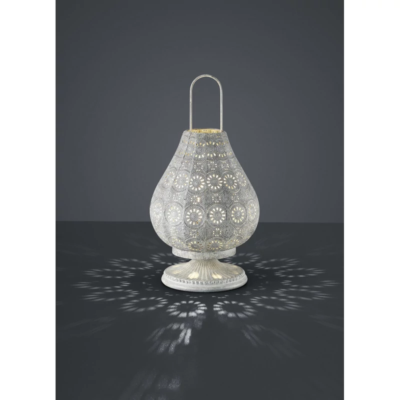 Trio JASMIN 503700161 asztali lámpa antik szürke fém excl. 1 x E14, max. 40W E14 1 db IP20
