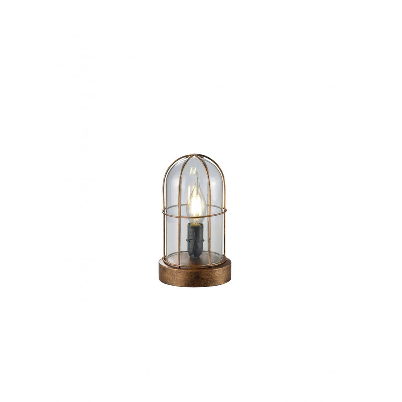Trio BIRTE 503800162 asztali lámpa antik réz fém excl. 1 x E14, max. 40W E14 1 db IP20