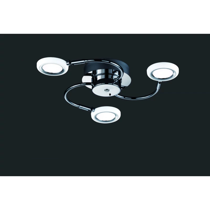 Trio TURNER 624410306 mennyezeti lámpa króm fém incl. 3 x SMD, 4,2W, 3000K, 400Lm 400 lm 3000 K IP20 A+