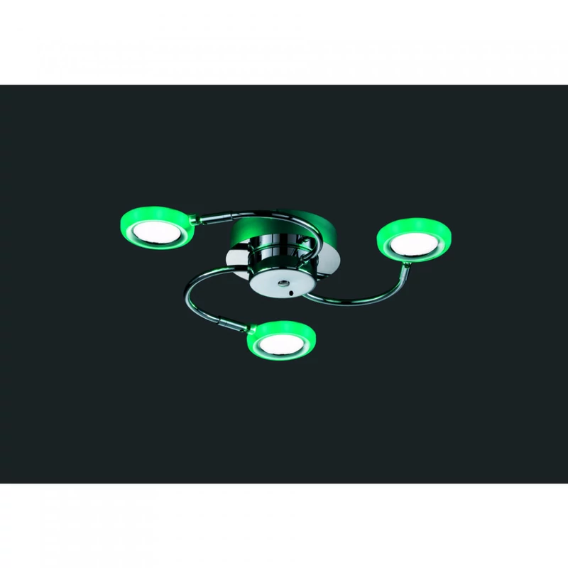 Trio TURNER 624410306 mennyezeti lámpa króm fém incl. 3 x SMD, 4,2W, 3000K, 400Lm 400 lm 3000 K IP20 A+