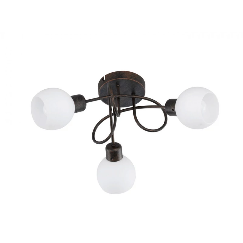 Trio FREDDY 624830328 mennyezeti lámpa rozsda fém incl. 3 x E14, 4W, 3000K, 320Lm E14 930 lm 2700 K IP20