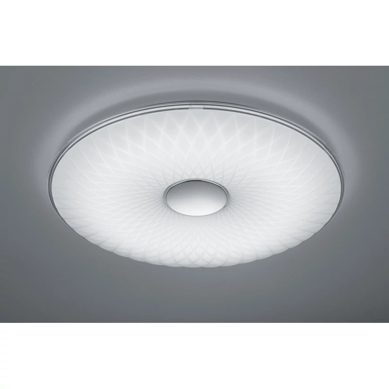 Trio LOTUS 629090101 mennyezeti lámpa fehér műanyag incl. 1 x SMD, 70W, 3000 - 5500K, 6500Lm SMD 6500 lm IP20 A+