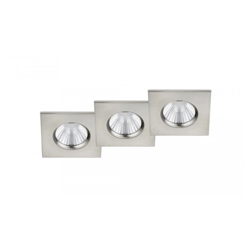 Trio ZAGROS 650610307 álmennyezetbe építhető lámpa matt nikkel fém incl. 3 x SMD, 5,5W, 3000K, 345Lm SMD 345 lm IP65 A