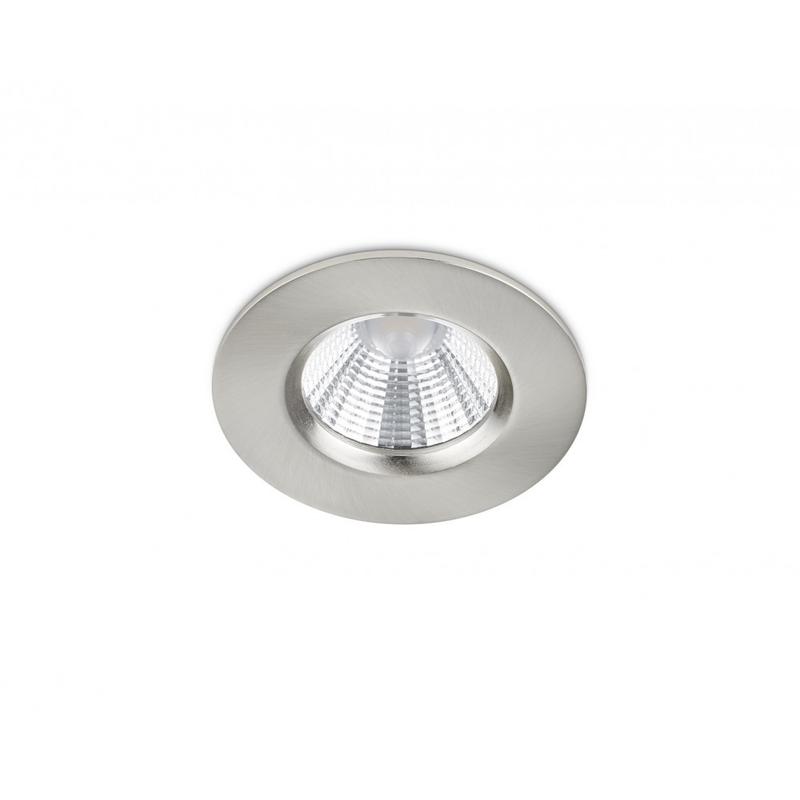 Trio ZAGROS 650710107 álmennyezetbe építhető lámpa matt nikkel fém incl. 1 x SMD, 5,5W, 3000K, 345Lm SMD 345 lm IP65 A