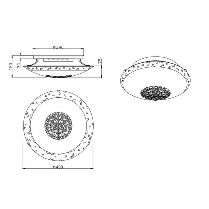 Trio COMTESS 656211800 mennyezeti lámpa fehér incl. 1 x SMD, 20W, 3000K, 1800Lm 1800 lm 3000 K IP20 A+