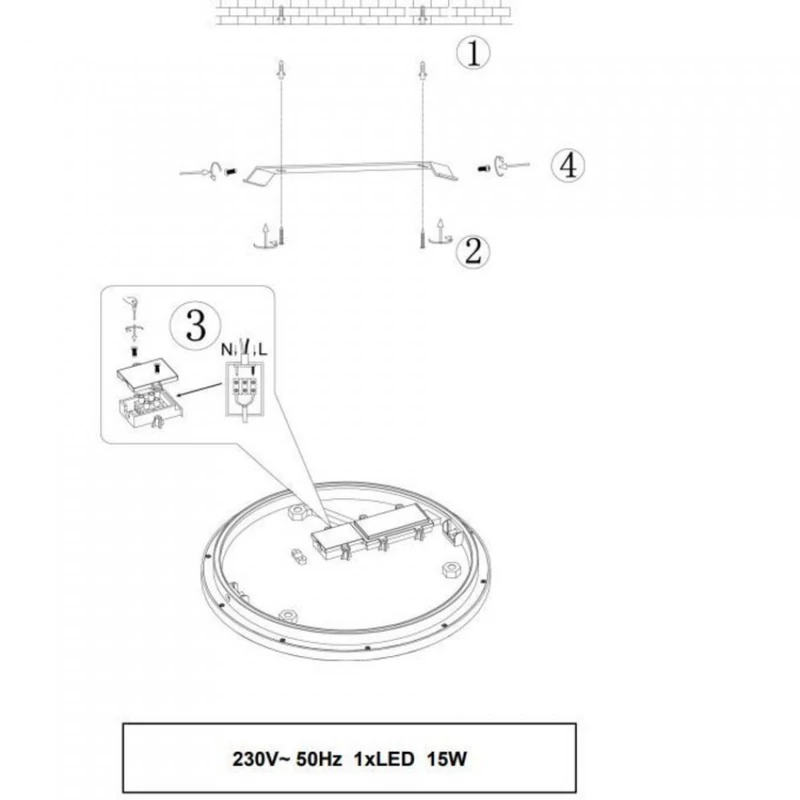 Trio CESAR 656411506 mennyezeti lámpa króm fém incl. 1 x SMD, 15W, 3000K, 1350Lm 1350 lm 3000 K IP20 A+