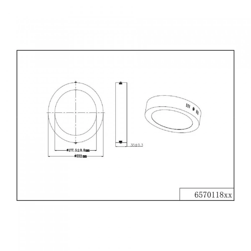 Trio CENTO 657011801 mennyezeti lámpa fehér alumínium incl. 1 x SMD, 17W, 3000K, 1600Lm 2000 lm 3000 K IP20 A+