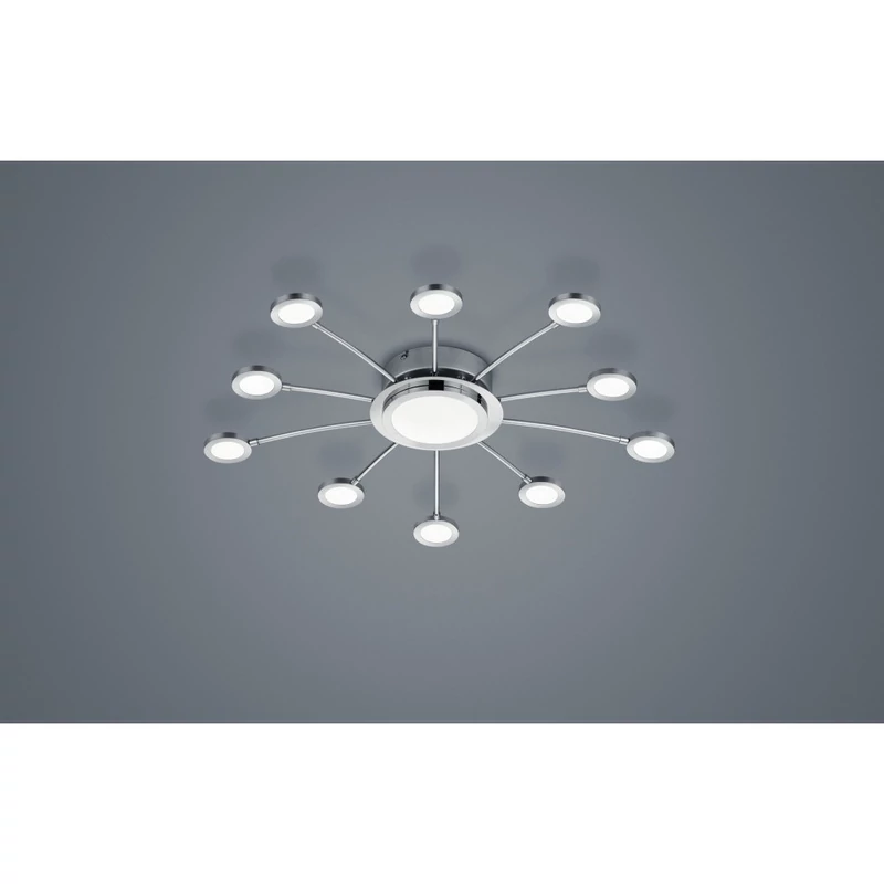 Trio BODRUM 673311106 mennyezeti lámpa króm fém incl. 10 x SMD, 2,1W, 3000 - 6500K, 200Lm 200 lm 3000 K IP20 A++