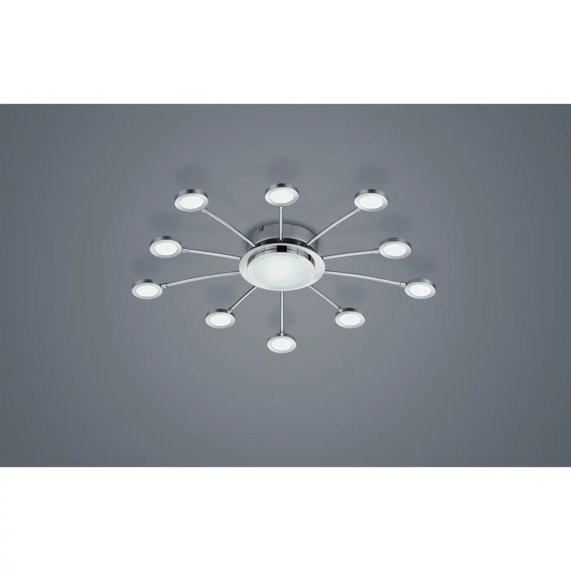 Trio BODRUM 673311106 mennyezeti lámpa króm fém incl. 10 x SMD, 2,1W, 3000 - 6500K, 200Lm 200 lm 3000 K IP20 A++